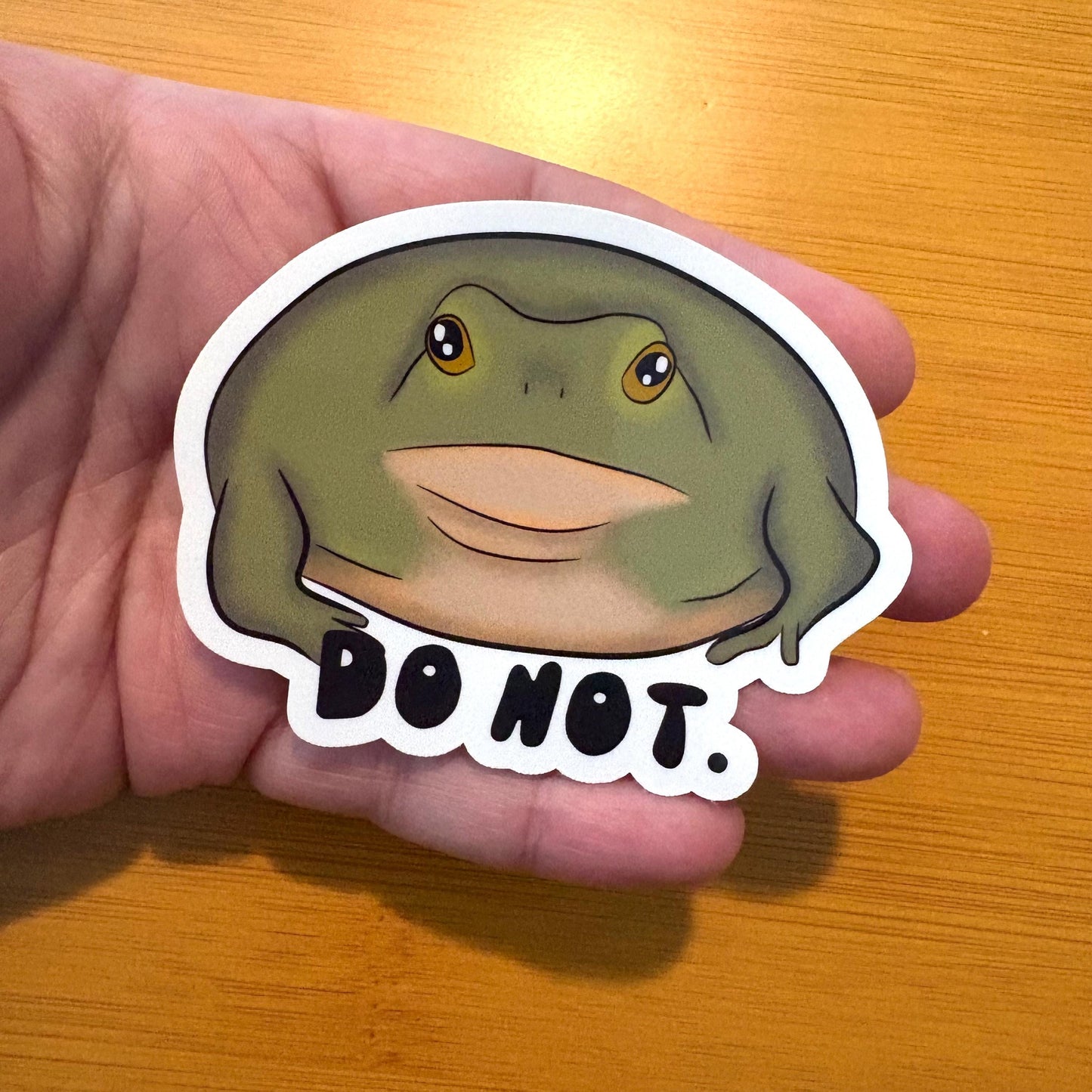 Do Not toad glossy vinyl laptop water bottle sticker decal