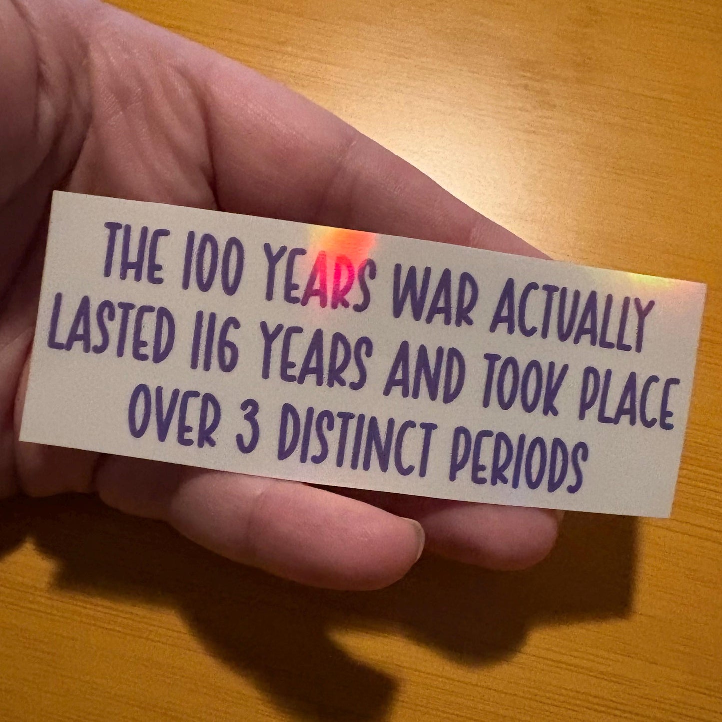 100 Years War last podcast fan sticker durable glossy vinyl laptop water bottle decal