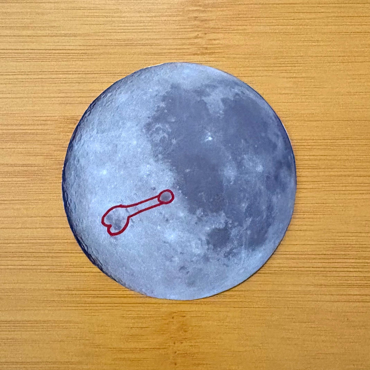 The Man in the Moon glossy vinyl laptop water bottle sticker decal