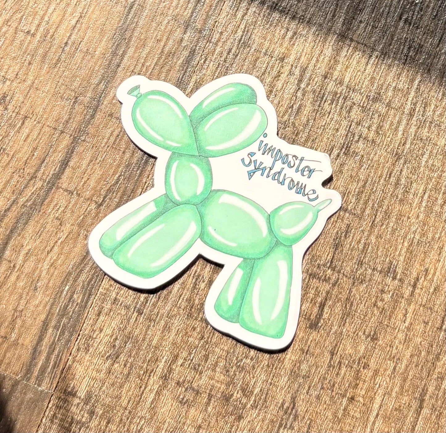 imposter syndrome balloon dog 3” matte vinyl sticker