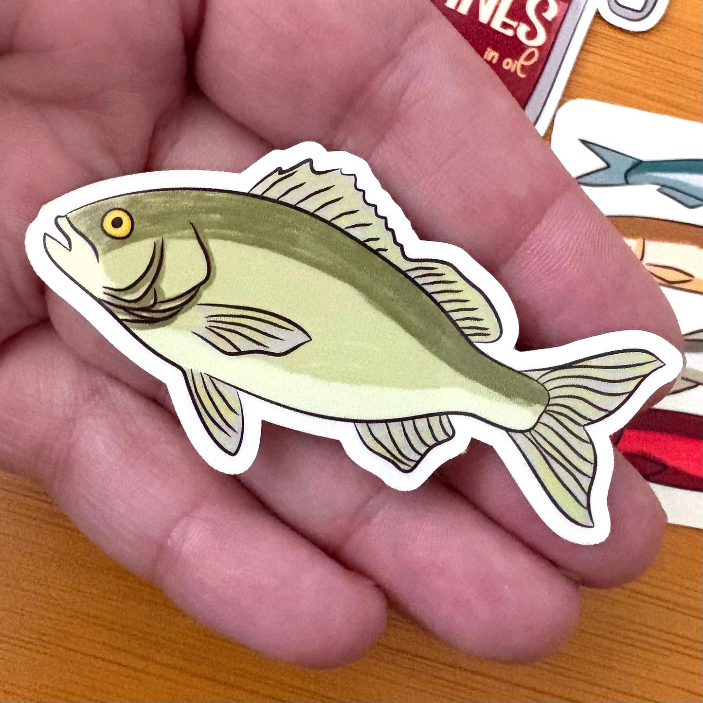 fish dinner sticker pack glossy vinyl laptop water bottle decal