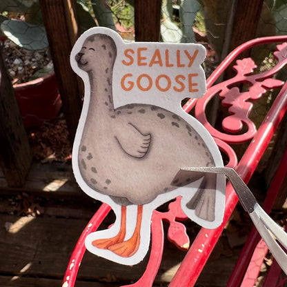 Seally goose 3” glossy vinyl waterproof sticker