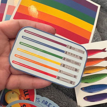 LGBTQ Pride Sticker Pack - You Choose Pride Flag waterproof vinyl sticker glossy laptop water bottle decal