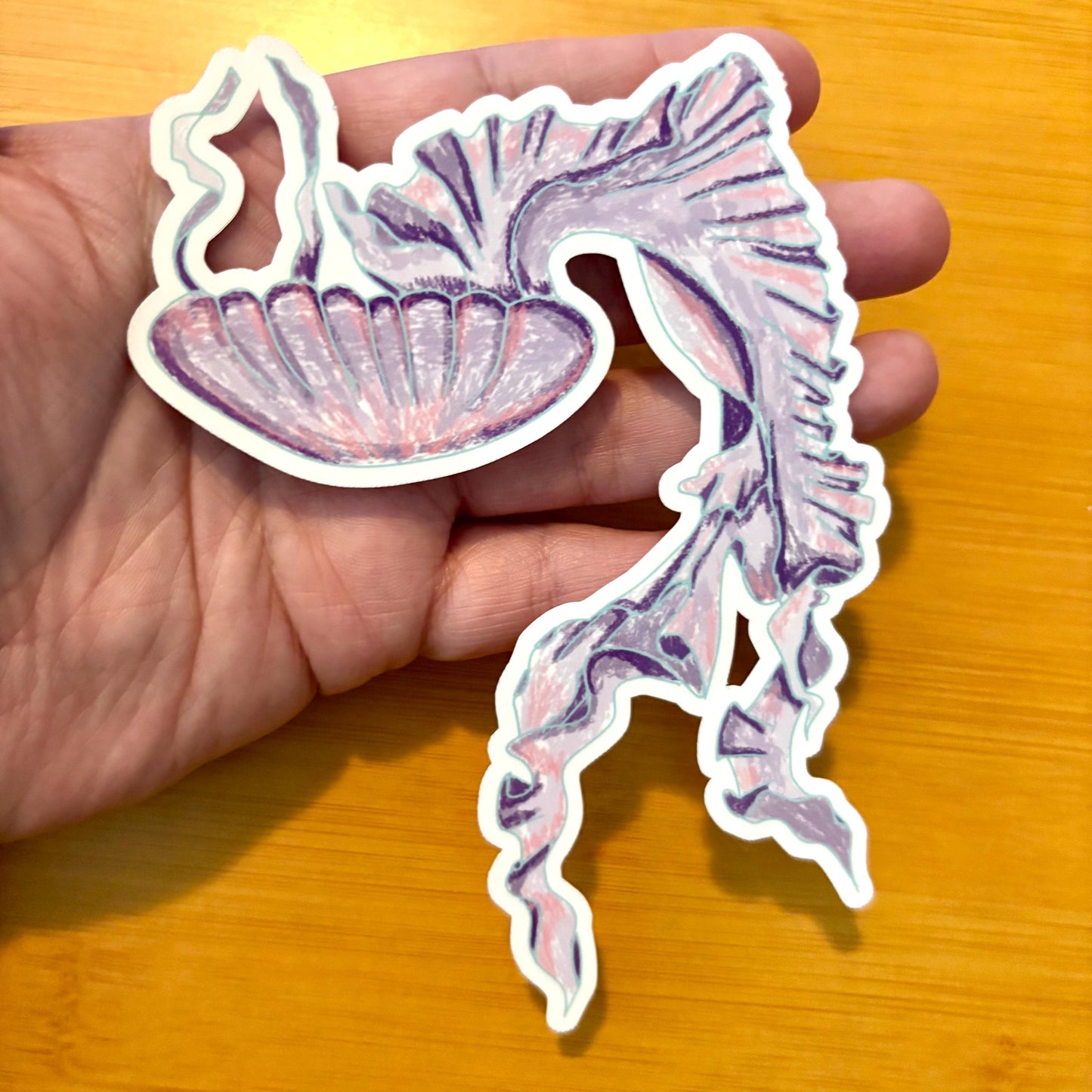 extra large purple jellyfish 6” glossy vinyl laptop water bottle sticker decal