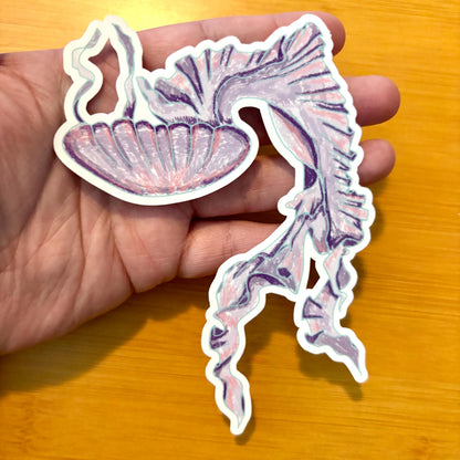 extra large purple jellyfish 6” glossy vinyl laptop water bottle sticker decal