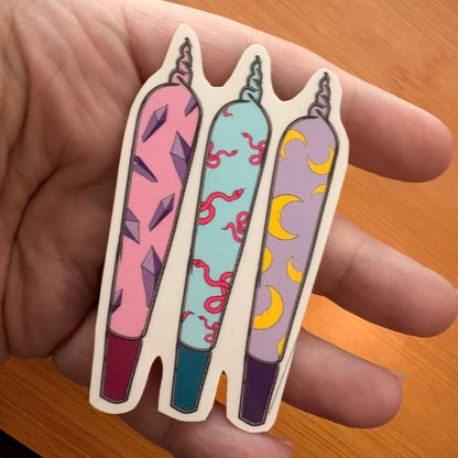 doobie trio sticker durable glossy vinyl laptop water bottle decal
