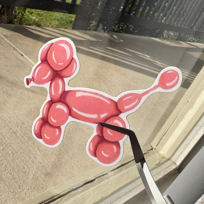 6 Pack Glossy Vinyl Balloon Dawg Stickers (Waterproof Laptop Decals)