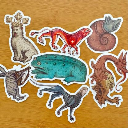 Medieval Art sticker pack glossy vinyl laptop water bottle decal