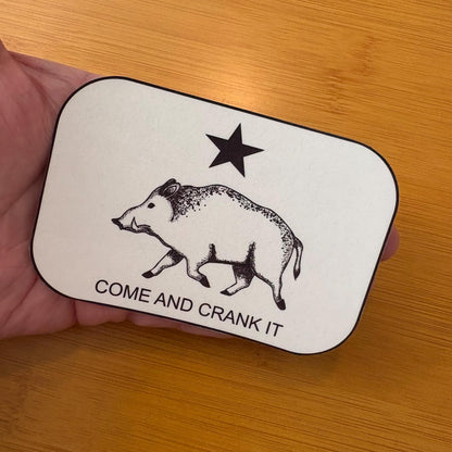 Come and Crank It glossy fridge magnet