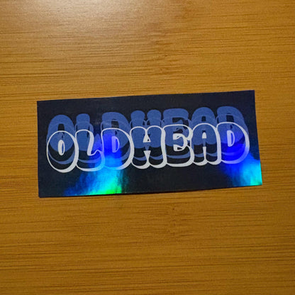 Oldhead sticker durable glossy vinyl laptop water bottle decal