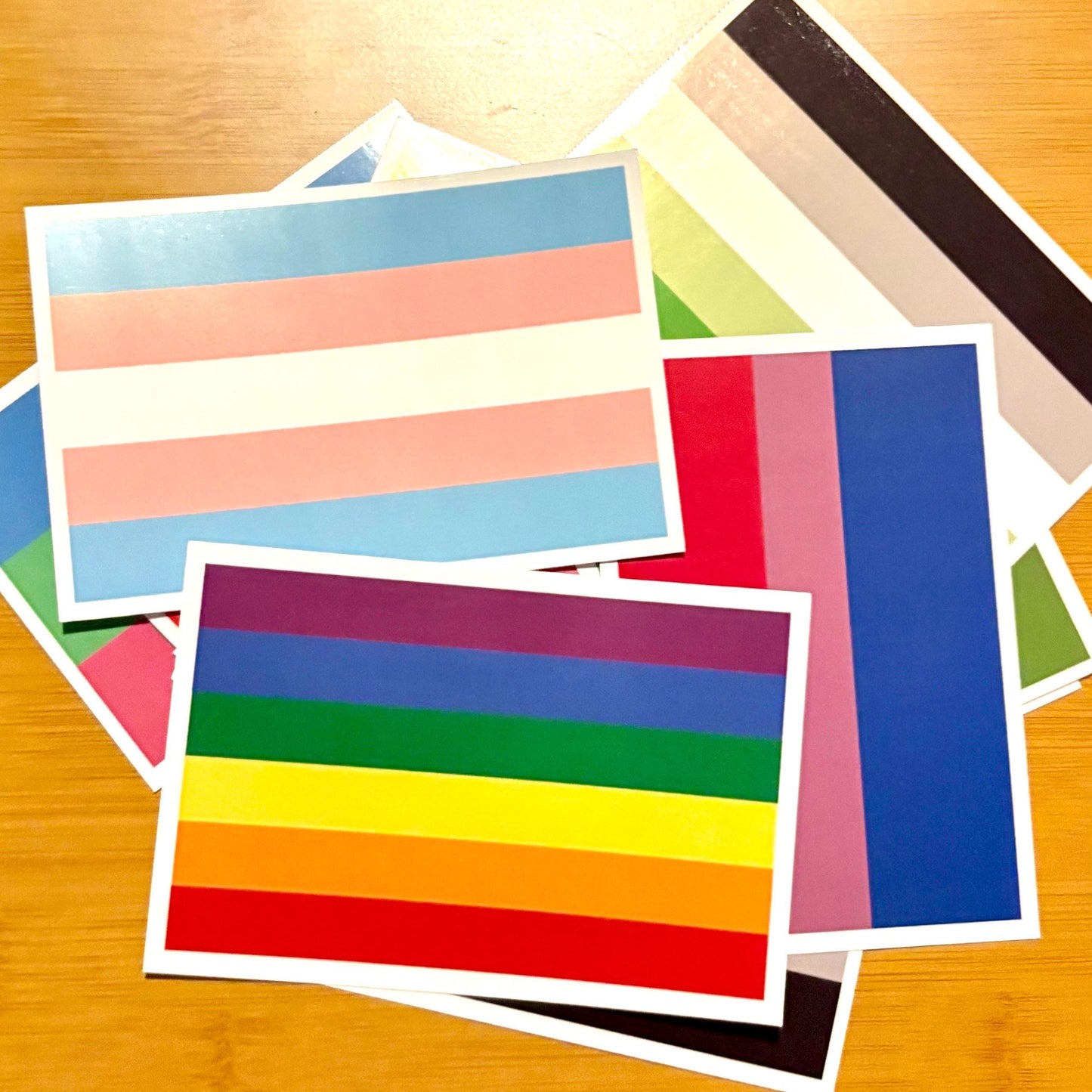 5 inch pride flag waterproof vinyl sticker glossy laptop water bottle decal