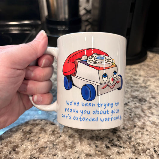 Extended Warranty Retro Toy Phone 11oz Coffee Mug