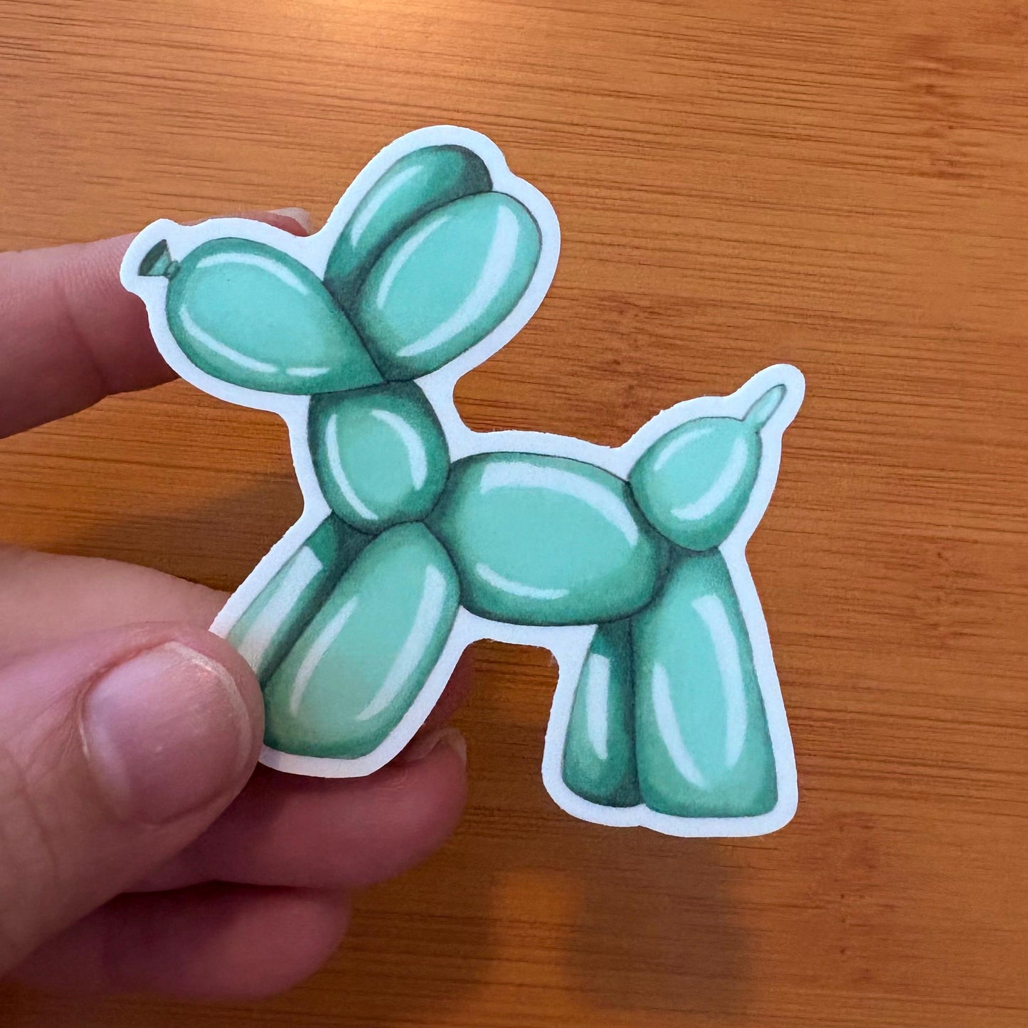 6 Pack Glossy Vinyl Balloon Dawg Stickers (Waterproof Laptop Decals)