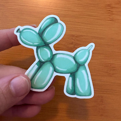 6 Pack Glossy Vinyl Balloon Dawg Stickers (Waterproof Laptop Decals)