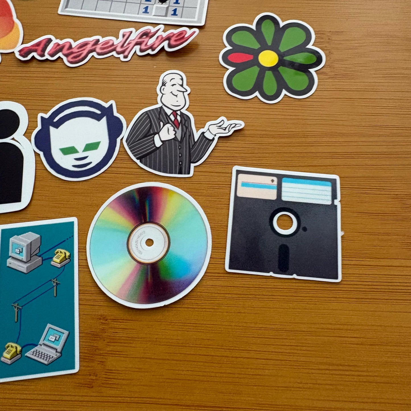 Y2K Millennial sticker pack glossy vinyl laptop water bottle decal