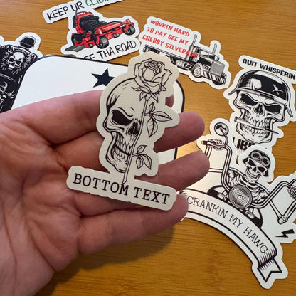 8 Pack Glossy Vinyl Hoss Hawg Crankin Stickers (Waterproof Laptop Decals)