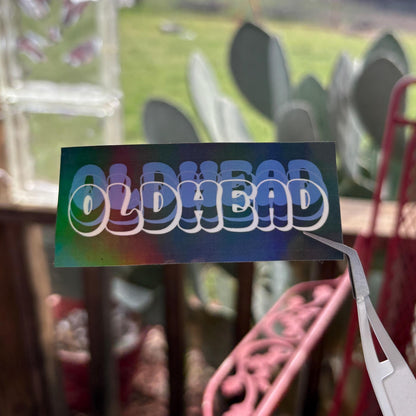 Oldhead sticker durable glossy vinyl laptop water bottle decal