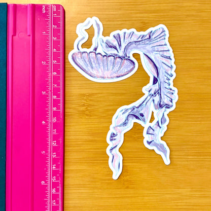 extra large purple jellyfish 6” glossy vinyl laptop water bottle sticker decal