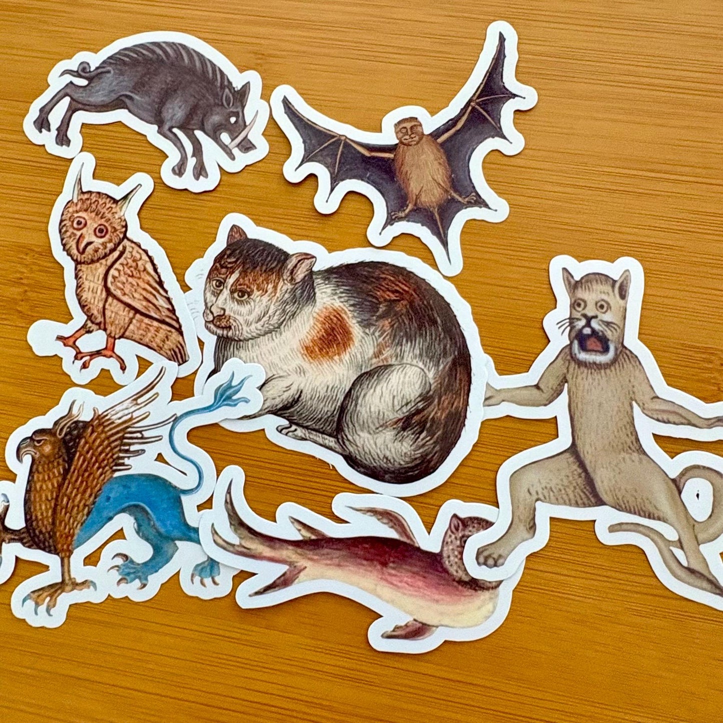Medieval Art sticker pack glossy vinyl laptop water bottle decal