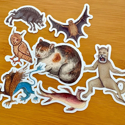 Medieval Art sticker pack glossy vinyl laptop water bottle decal