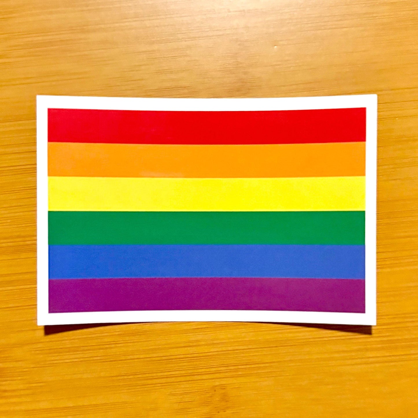 5 inch pride flag waterproof vinyl sticker glossy laptop water bottle decal