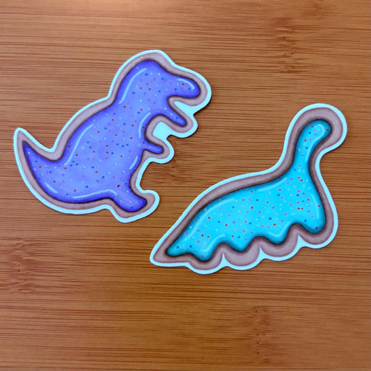 animal cookies 2 ct sticker pack durable glossy durable vinyl laptop water bottle decal