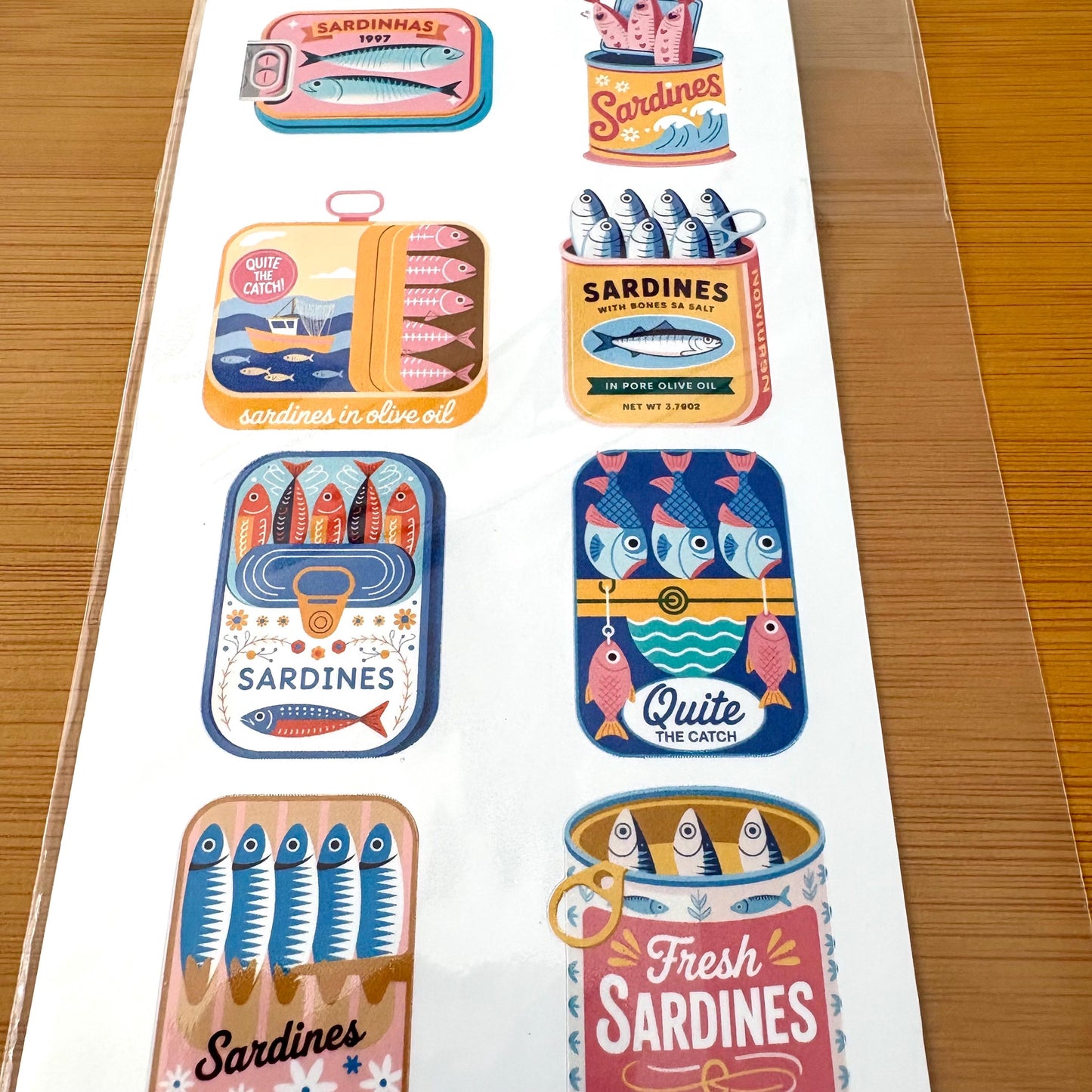 sardine sticker sheet glossy vinyl stickers