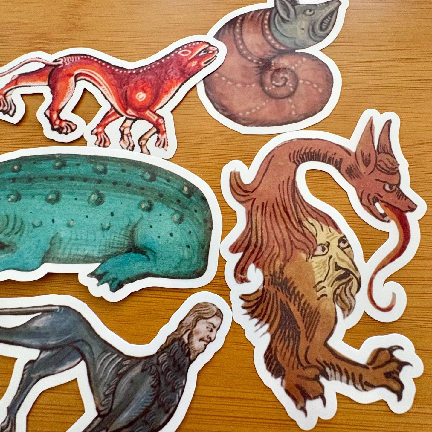 Medieval Art sticker pack glossy vinyl laptop water bottle decal