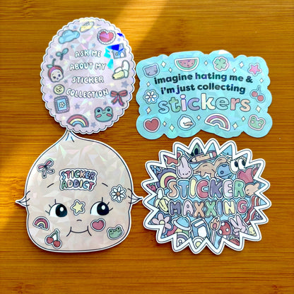 STICKER ADDICT sticker pack glossy vinyl laptop water bottle decal