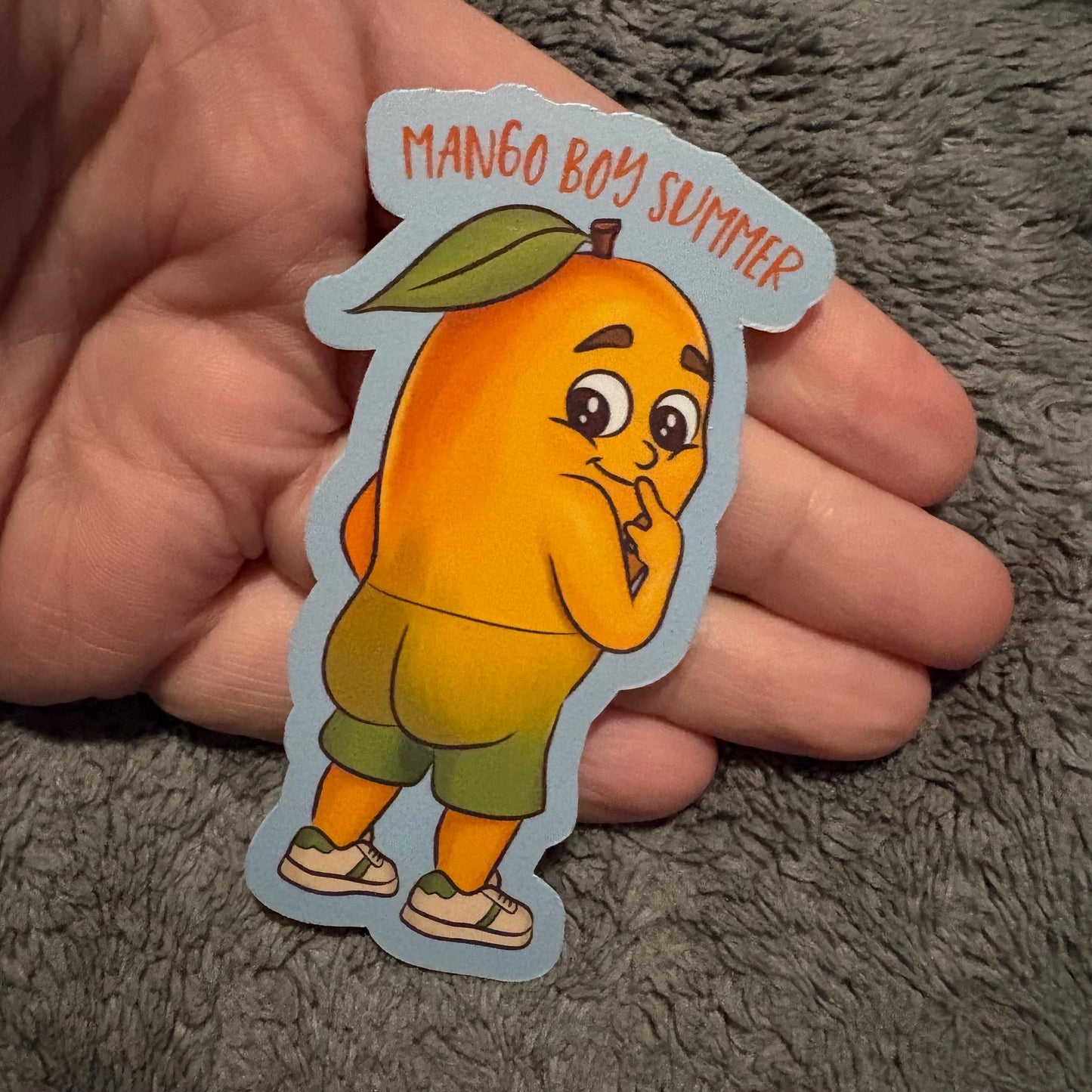 Mango Boy Summer - sticker glossy vinyl laptop water bottle decal