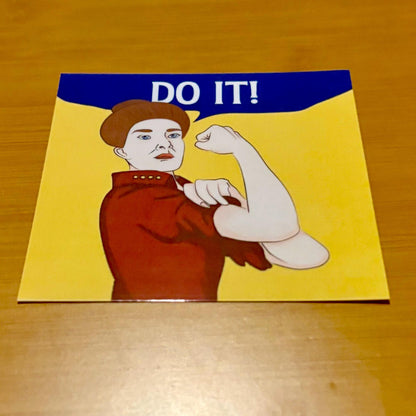 Do it! Janeway catchphrase 3.5” glossy vinyl laptop water bottle sticker