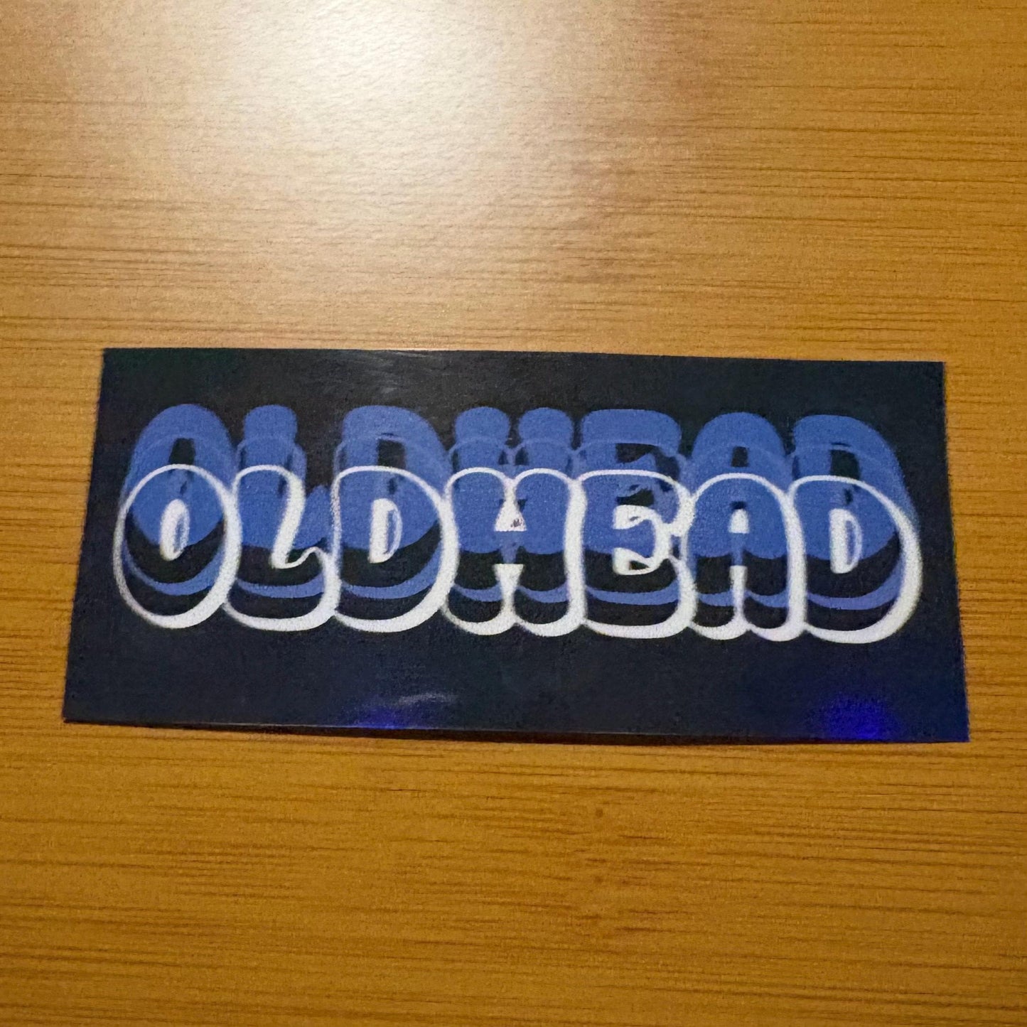 Oldhead sticker durable glossy vinyl laptop water bottle decal