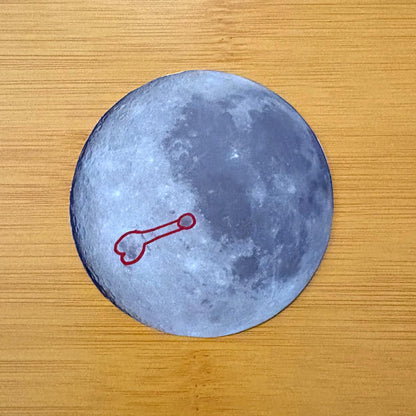 The Man in the Moon glossy vinyl laptop water bottle sticker decal