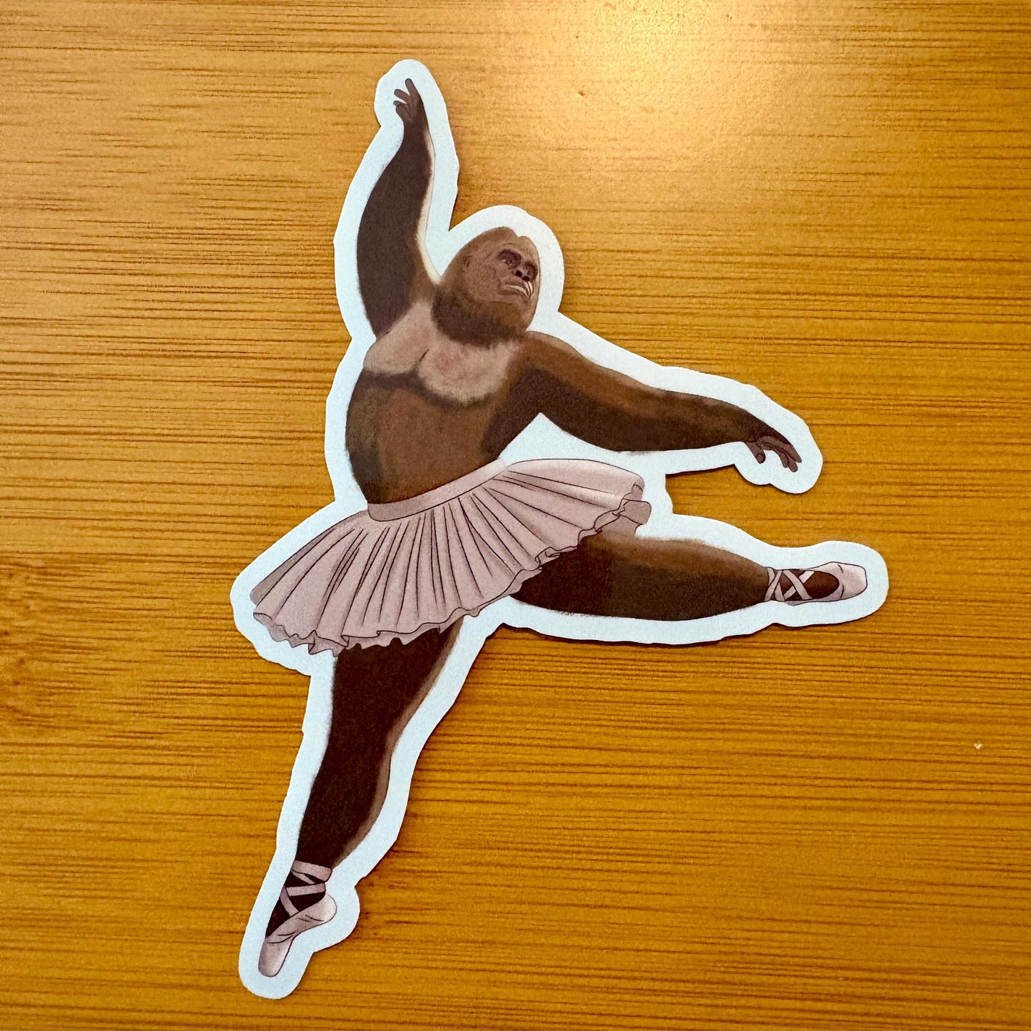 Bigfoot Ballet glossy vinyl laptop water bottle sticker decal