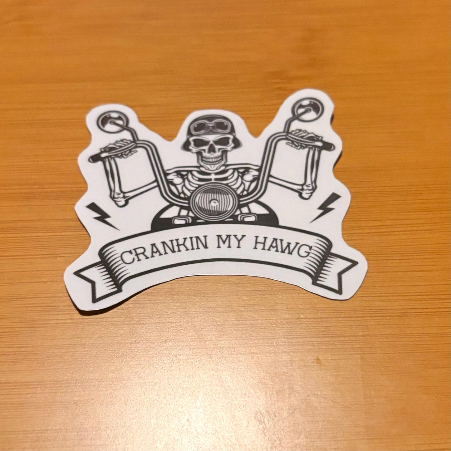 8 Pack Glossy Vinyl Hoss Hawg Crankin Stickers (Waterproof Laptop Decals)