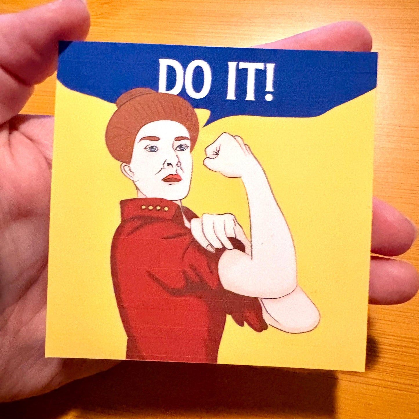 Do it! Janeway catchphrase 3.5” glossy vinyl laptop water bottle sticker