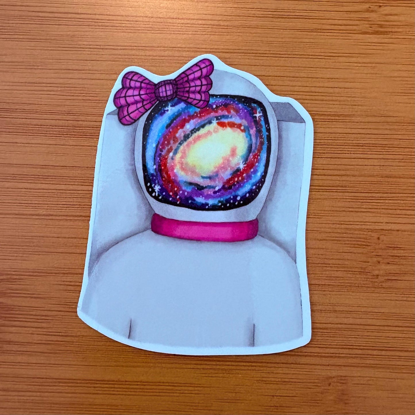 Galactic girl 3” glossy vinyl laptop water bottle sticker decal