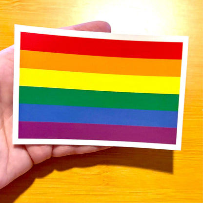 5 inch pride flag waterproof vinyl sticker glossy laptop water bottle decal