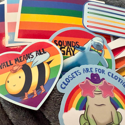 LGBTQ Pride Sticker Pack - You Choose Pride Flag waterproof vinyl sticker glossy laptop water bottle decal