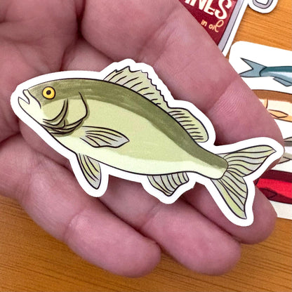 fish dinner sticker pack glossy vinyl laptop water bottle decal