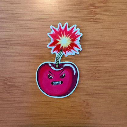 cherry bomb 2.5” glossy vinyl laptop water bottle sticker decal