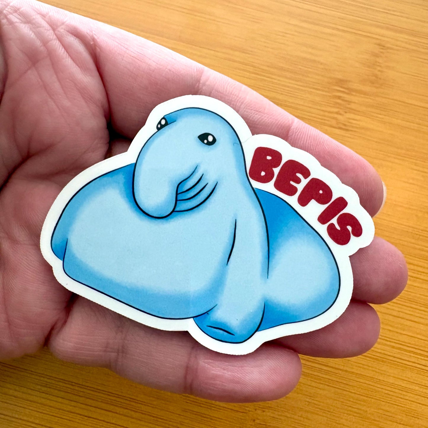 Bepis elephant seal 3” glossy vinyl laptop water bottle sticker decal