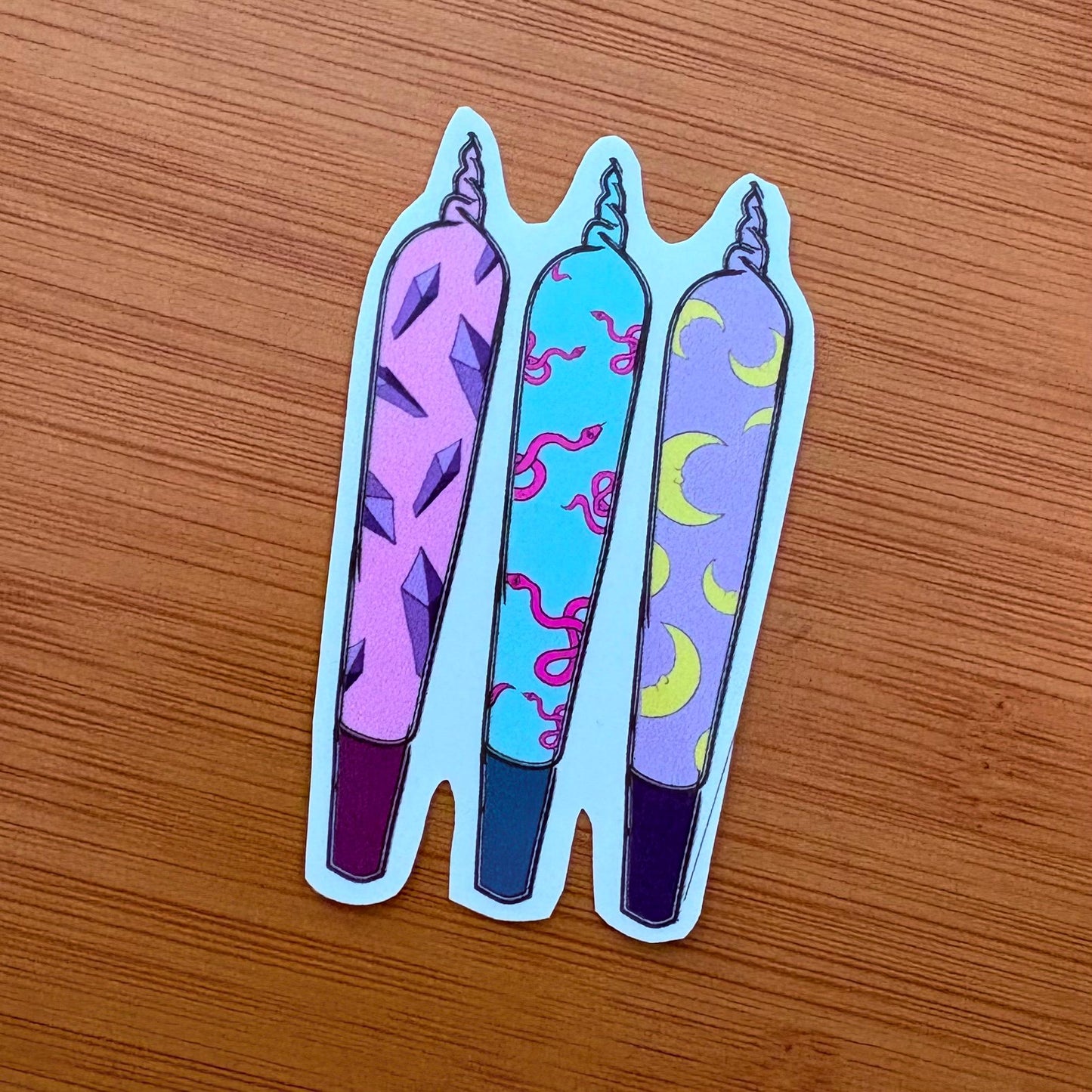 doobie trio sticker durable glossy vinyl laptop water bottle decal