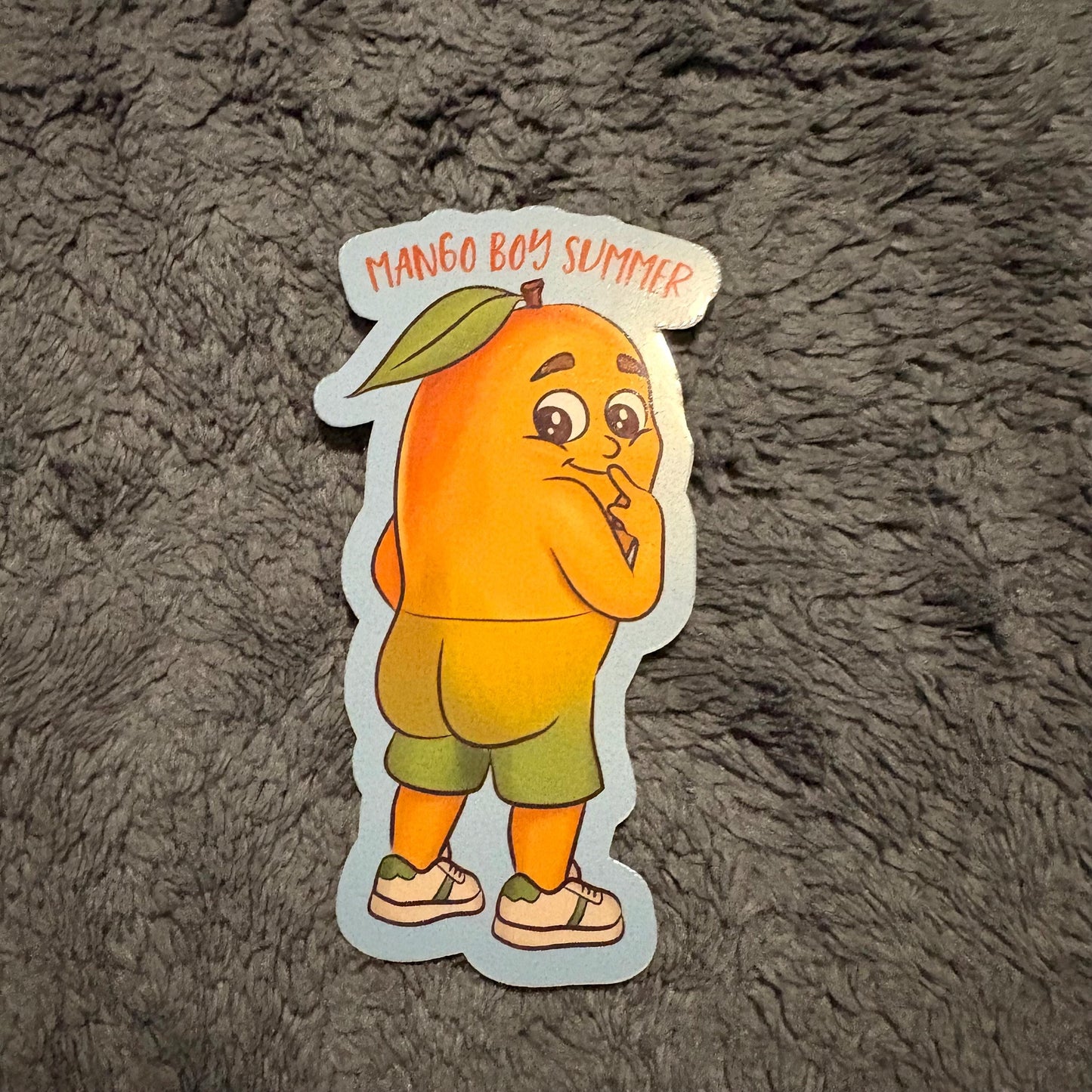 Mango Boy Summer - sticker glossy vinyl laptop water bottle decal