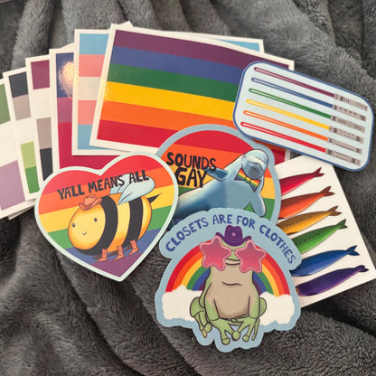 LGBTQ Pride Sticker Pack - You Choose Pride Flag waterproof vinyl sticker glossy laptop water bottle decal