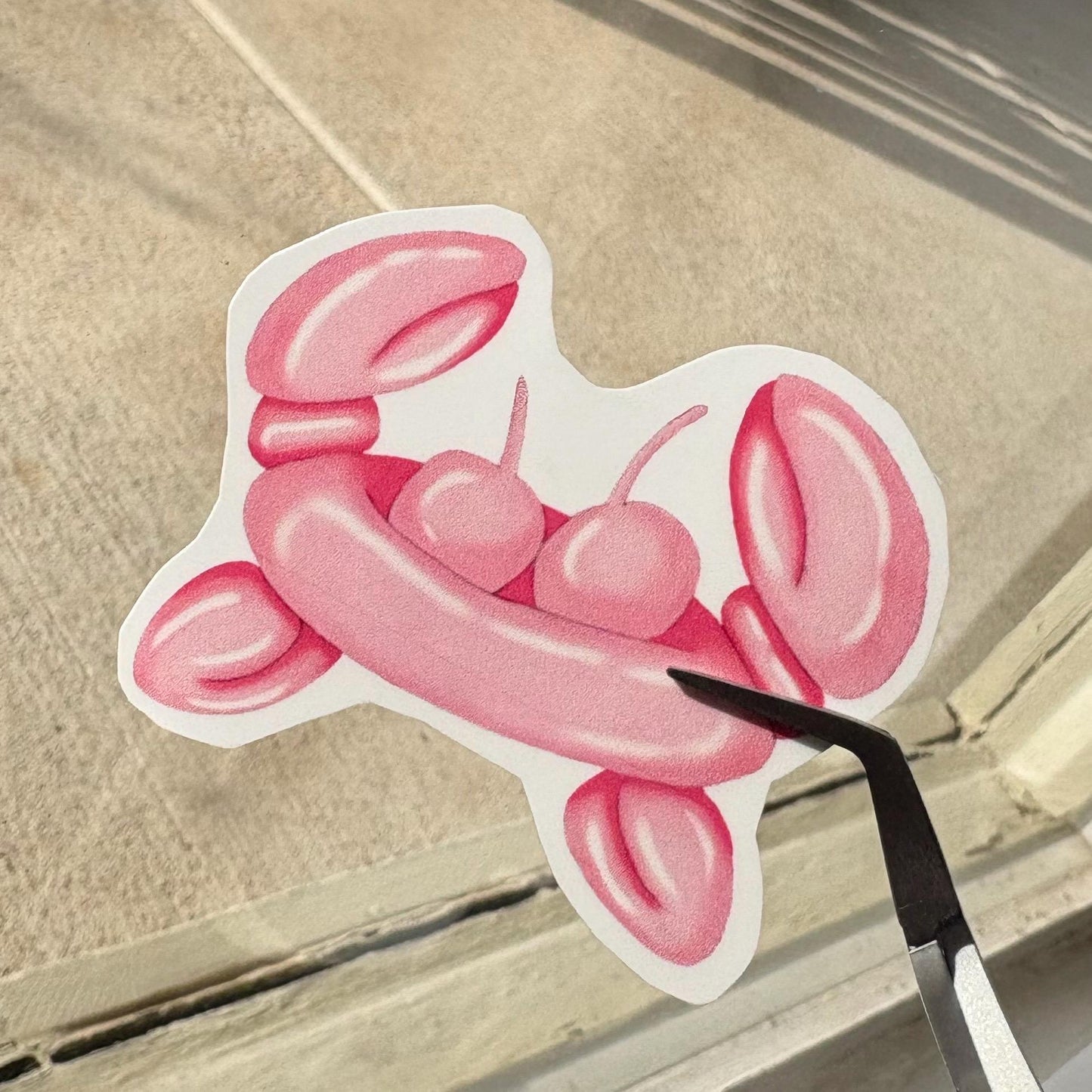 6 Pack Glossy Vinyl Balloon Dawg Stickers (Waterproof Laptop Decals)