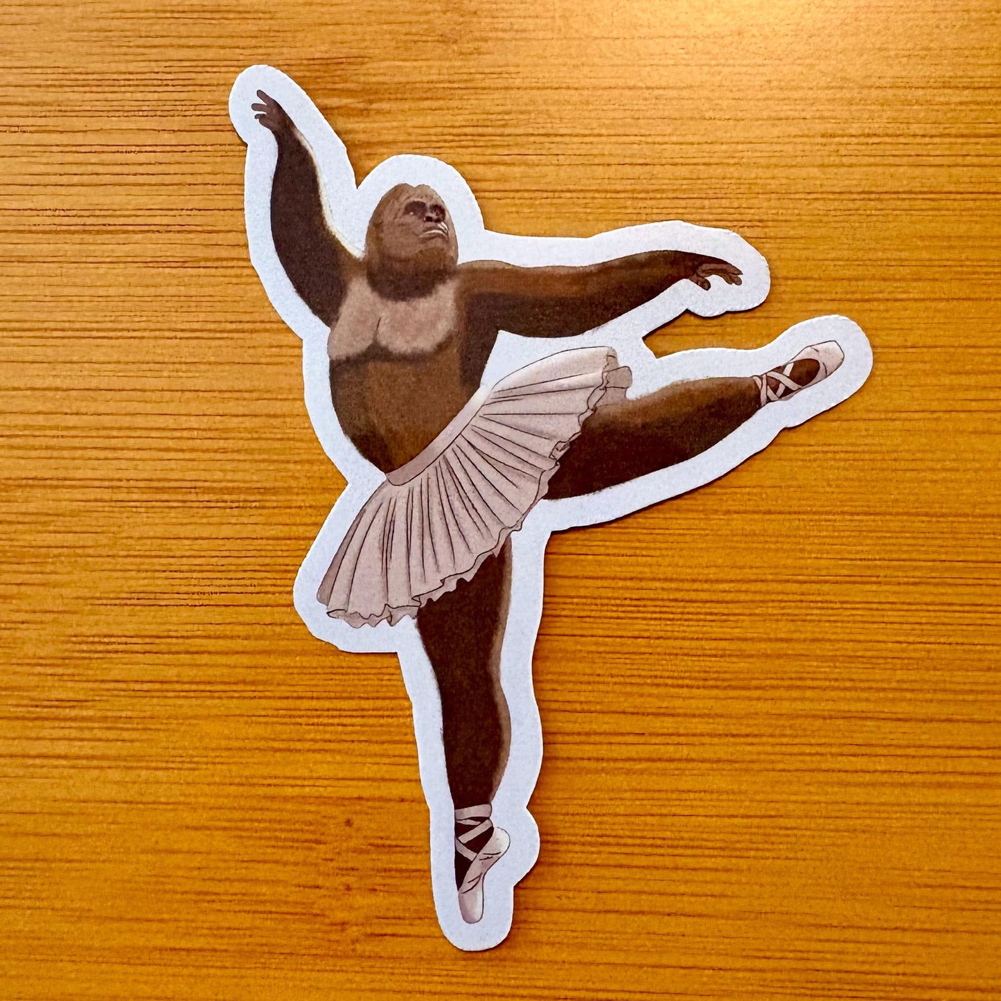 Bigfoot Ballet glossy vinyl laptop water bottle sticker decal